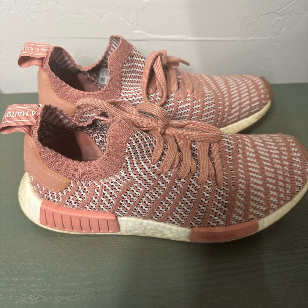 Adidas Knit Sneakers in Pink and White